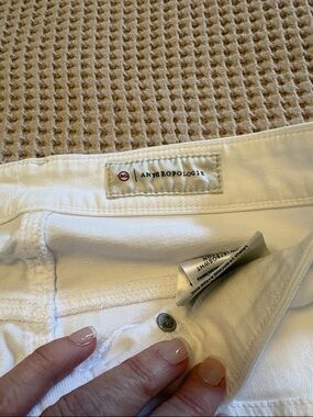 AG Anthropologie White Skinny Jeans - Clean Slim Fit